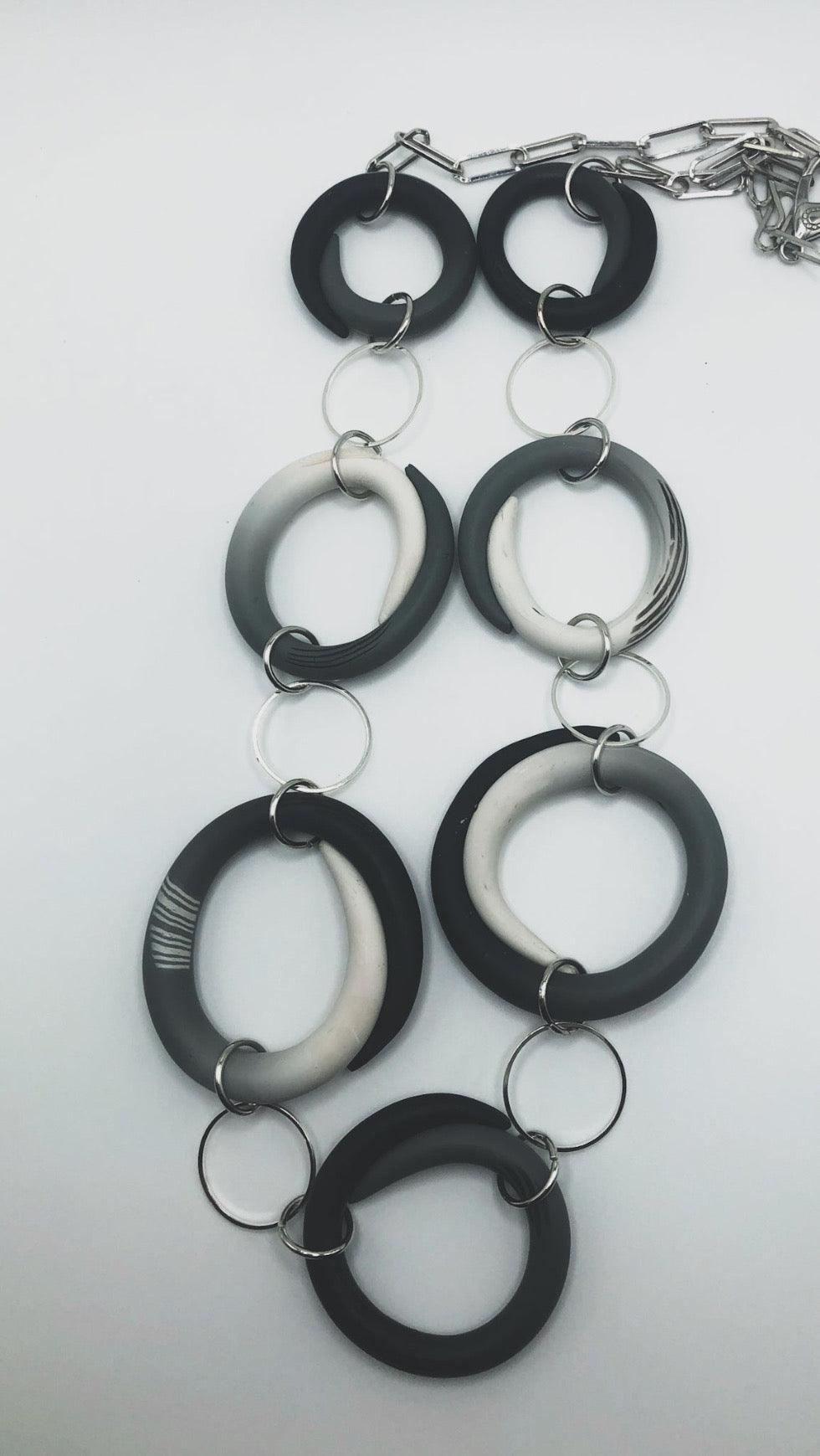 Infinity Necklace - Black & White - On Sale - The Art of Lori Axelrod