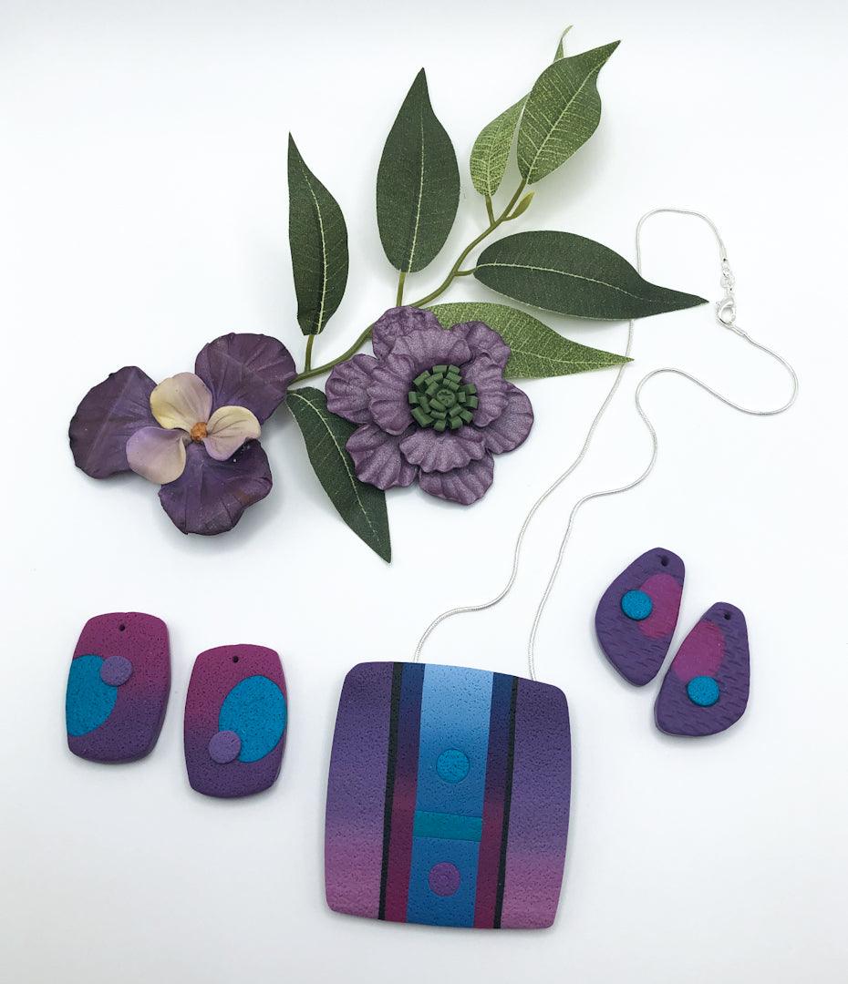 Graphic earrings & pendant - The Art of Lori Axelrod