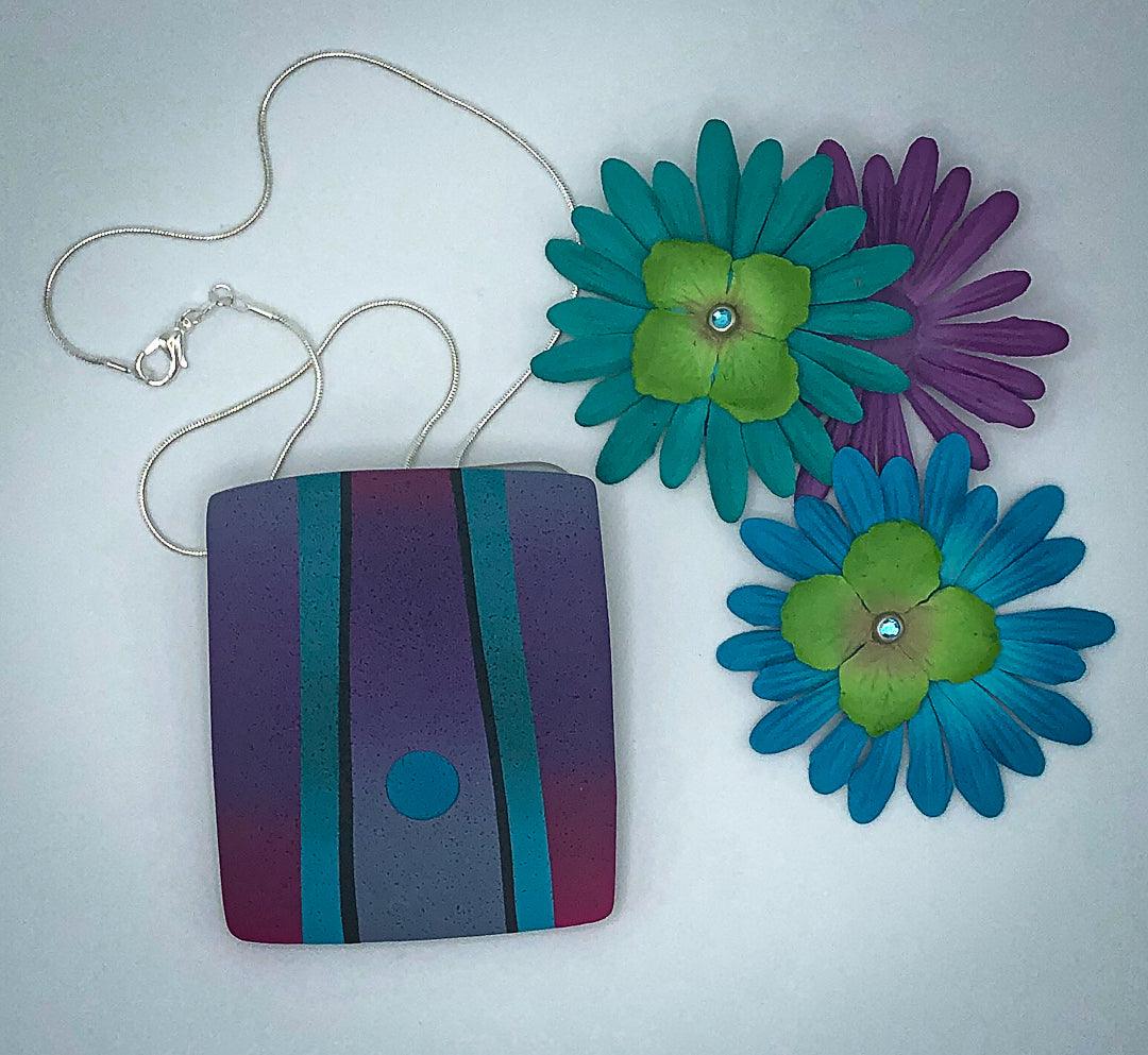 Graphic and colorful pendant