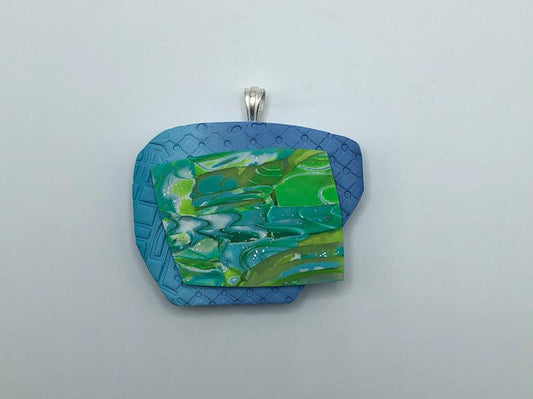 Pendant Necklace in turquoise & wasabi blend - The Art of Lori Axelrod