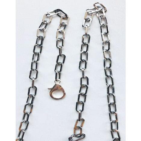 Silver non-tarnish chain for our necklaces, adjustable length. 